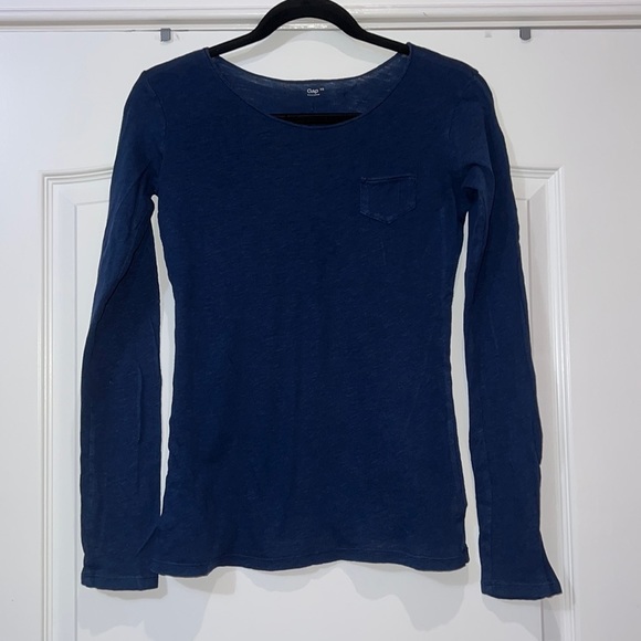 Women’s Gap Long Sleeve Navy Top Size XS - Picture 1 of 8